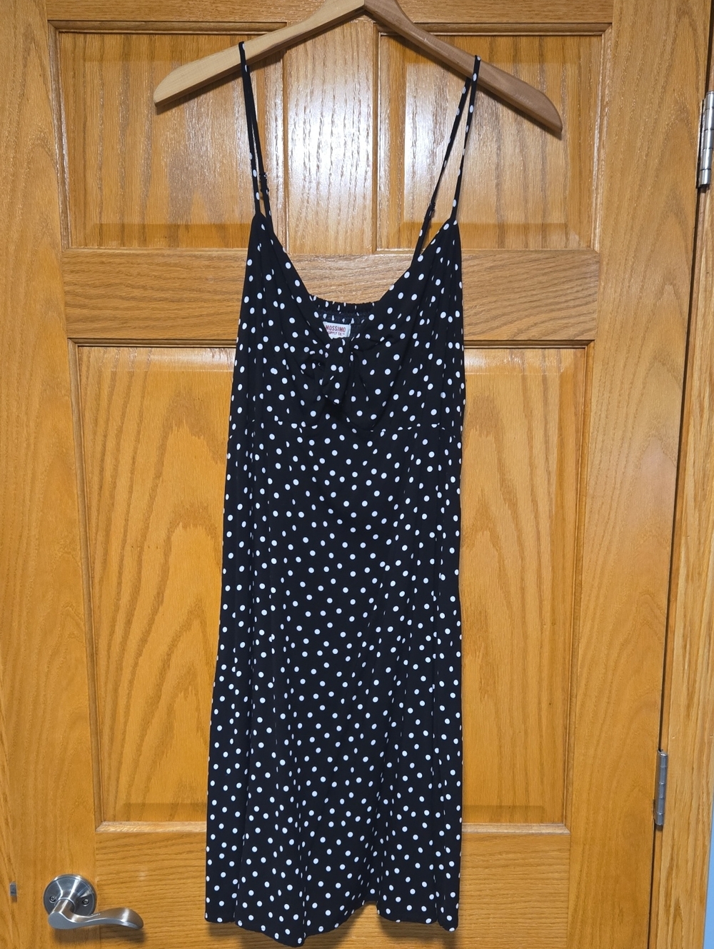 Mossimo Women’s Black Polka Dot Slip Dress - Spaghetti Strap